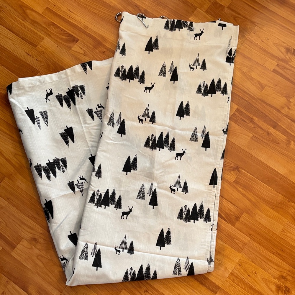 Colin + Justin winter scene shower curtain